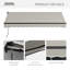 Auvent de terrasse rétractable en polyester 59,1 po Outsunny-96585109-96585112