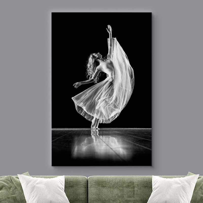 Noir et blanc, danseur de ballet, photographie d'athlètes sportifs, urbain et contemporain, H 24 po x l 16 po