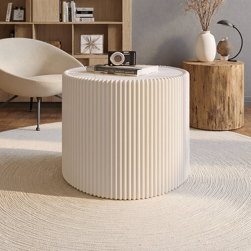 Table basse élégante Sleek Modern, 17.71, Blanc lait