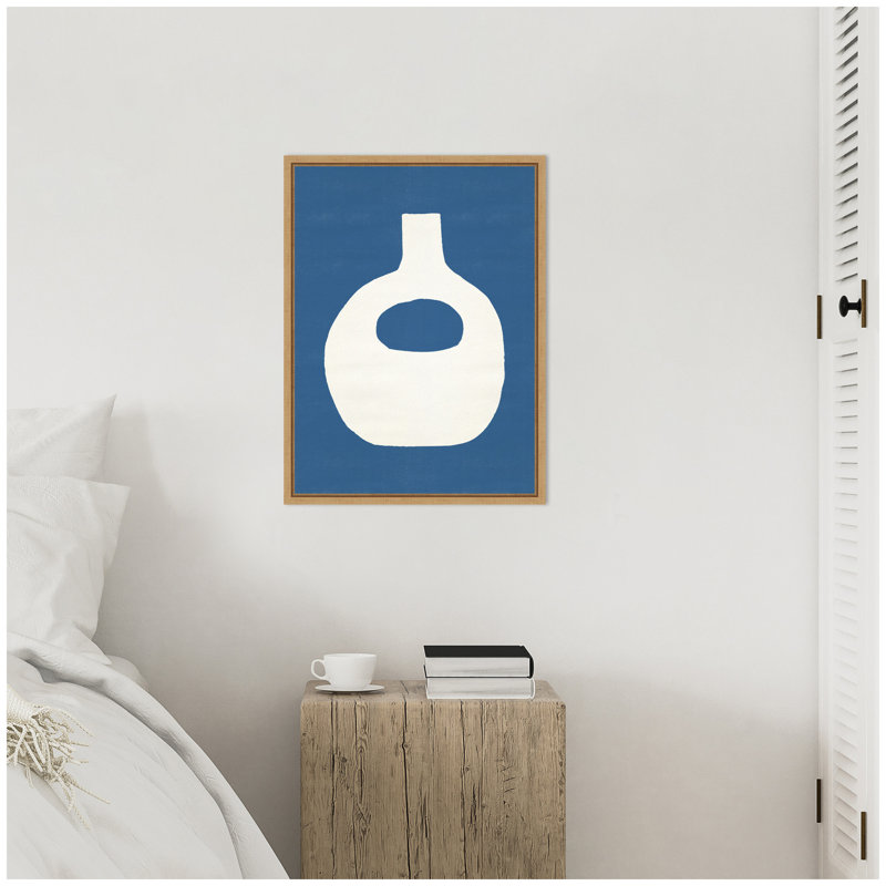 «Ceramo Blue Beige 3» par Rocket Jack, reproduction d'art sur toile encadrée, H 24 po x l 18 po