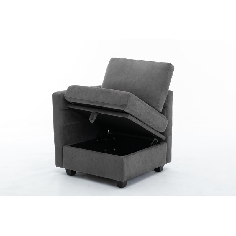 Canapé modulaire Toxi, Polyester gris foncé