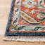 Tapis rouge / bleu en laine / coton noué à la main Jack-Carter-531362573