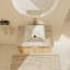 Ensemble de meuble-lavabo mural simple 29,53 po avec plateau en céramique Rutig