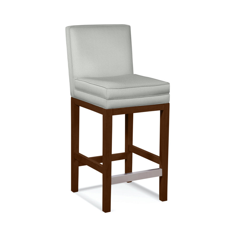 Tabouret de comptoir rembourré, Performance gris sucre; 0863-84, Finition café