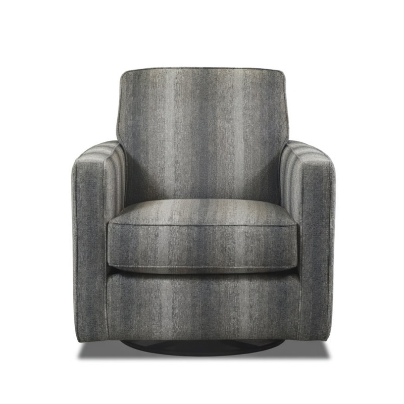 Ballina Polyester Swivel Armchair, Charcoal 100% Polyester