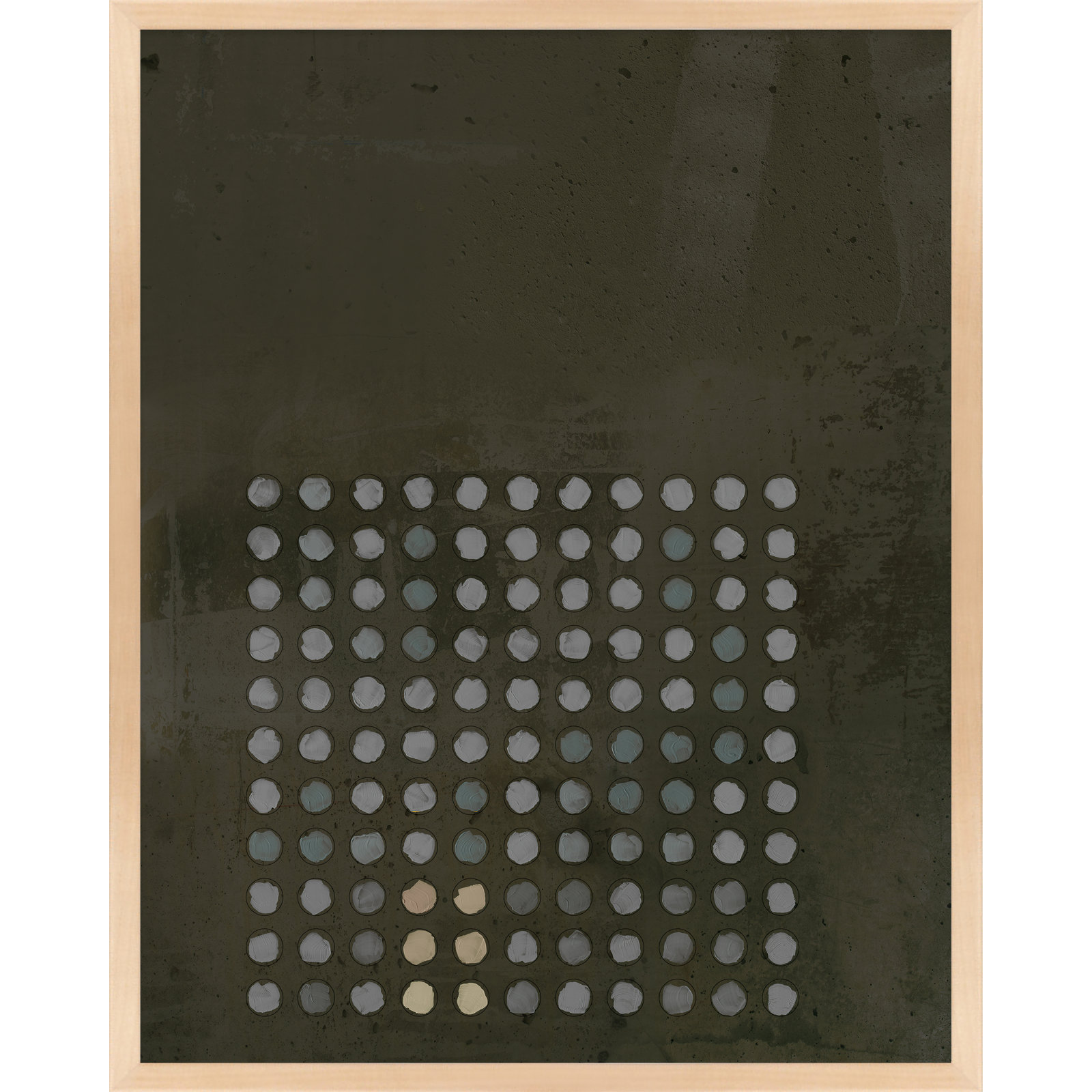 Circles In Squares 13 by Jacques Pilon, Brown, 25" H x 20" W x 1.25" D
