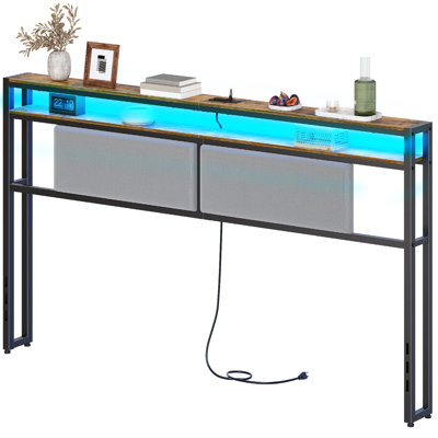 Lutske Upholstered Headboards with Storage and Charging Station by Wrought Studio