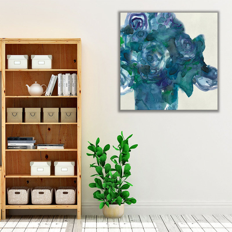 «Turquoise Bunch II», reproduction d'art sur toile, H 40 po x l 40 po