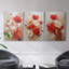 Floral Study Series XCVII - Ensemble de 3 toiles tendues avec châssis - Prêt à être accroché-1479189791