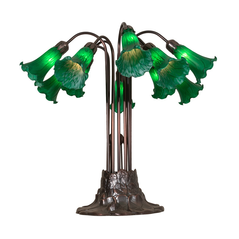 Meyda Tiffany & Stained Glass Table Lamp, Green