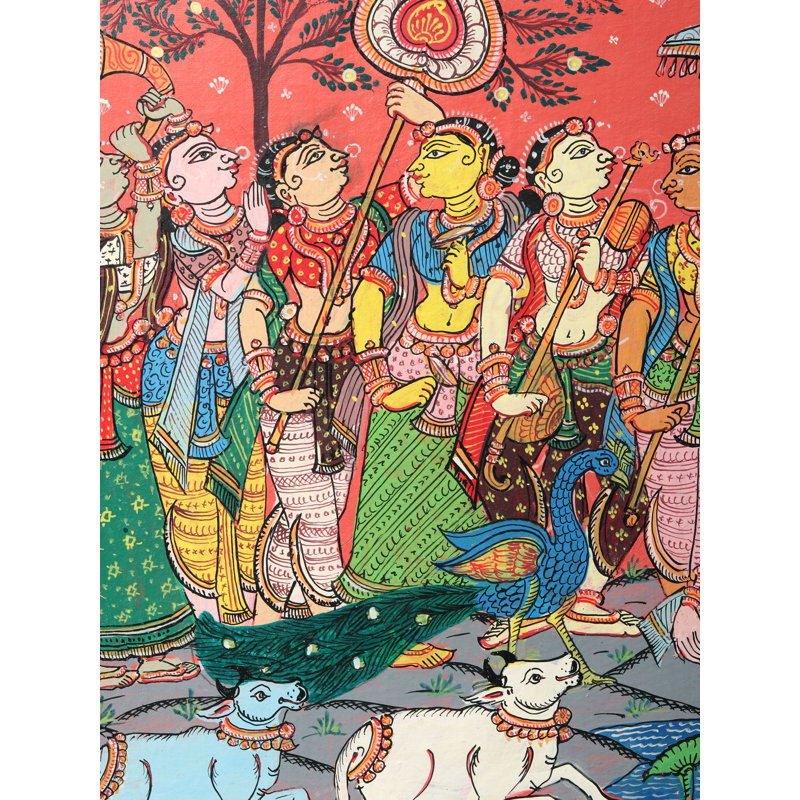 «Radha-Krishna And Gopis», reproduction d'art
