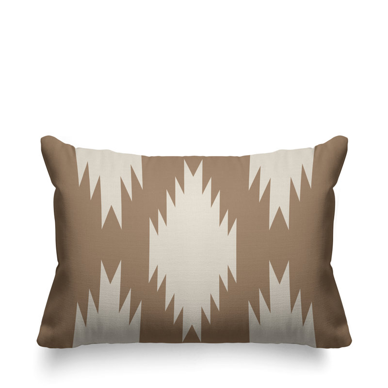 Coussin intérieur / extérieur Yuma Southwestern, Beige