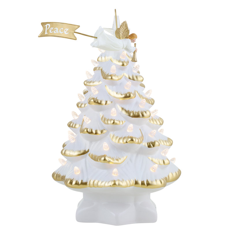 14" Animated Nostalgic Ceramic Tree - Angel