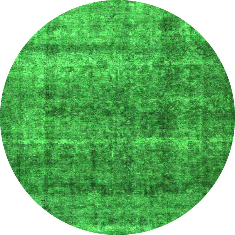 Emmilynn Performance Oriental Indoor Rug, Round 6'