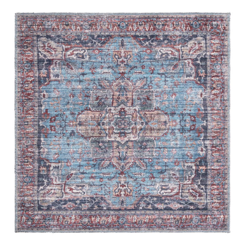 Heffington Oriental Indoor Rug, Square 3'3" x 3'3"