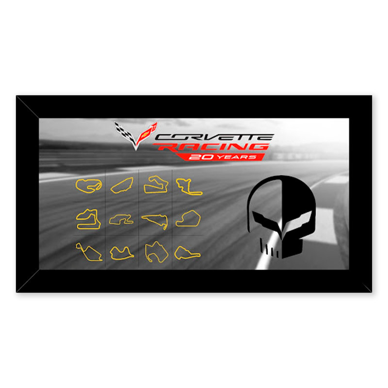 Corvette Racing 20 Years - Cadre photo unique, reproduction sur toile