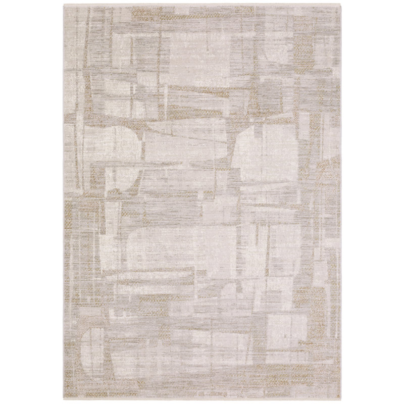Tapis ivoire / doré Blake, Rectangulaire 3 pi x 5 pi