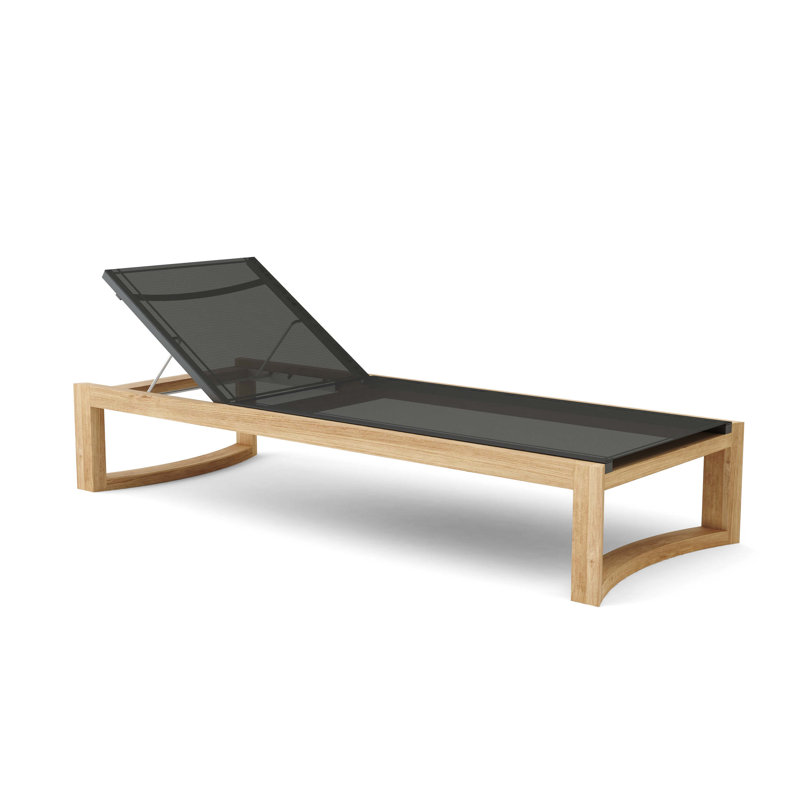 Junus Outdoor 5 - Piece Teak Conversation Set, Canvas Beige