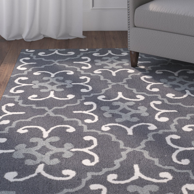 Bruinekool Hand Hooked Performance Geometric Rug, Rectangle 3'6" x 5'6"