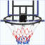 Panier de basketball mural, dossier incassable 45 x 29 pouces, cercle pliable, cercle durable et filet résistant aux intempéries pour une utilisation intérieure et extérieure