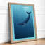 Whale in Open Water Coastal - Framed Print-563093083-563093077