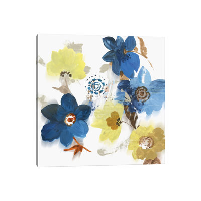 Glitchy Floral II by Asia Jensen - Wrapped Canvas Print