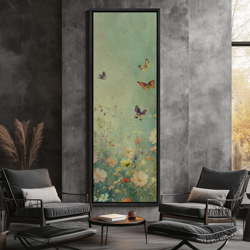 Paysage de pin serein de montagne dans des tons de gris frais - grande impression sur toile encadrée de la chambre principale
