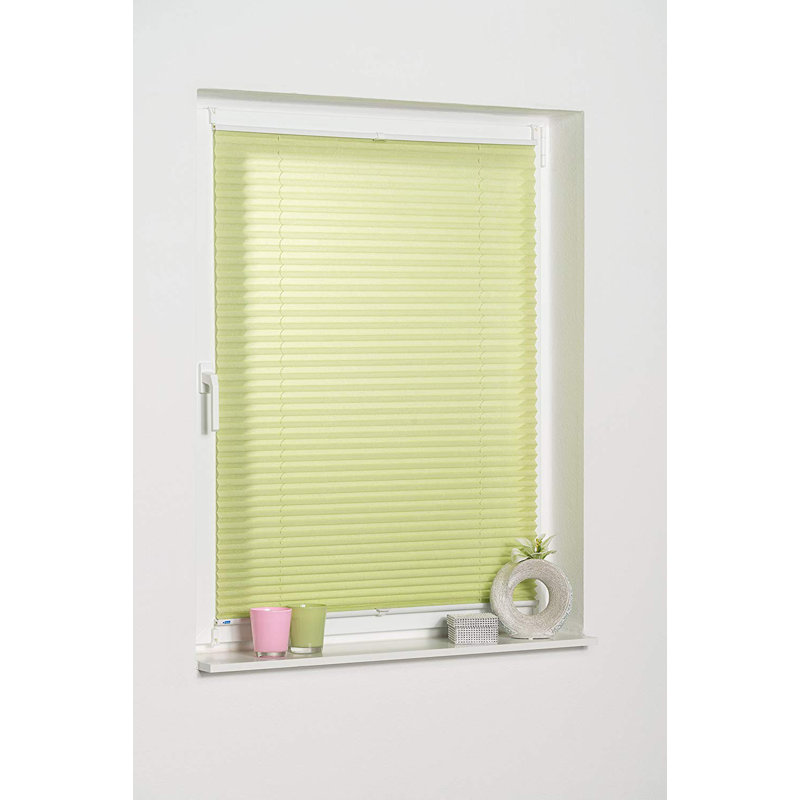 Cordless Semi Sheer Pleated Shade, 40 W x 130 L cm, Green
