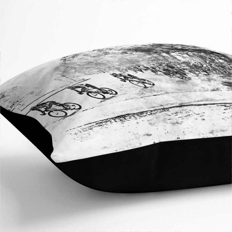 Square Cushion, 55cm H x 55cm W x 20cm D, Black