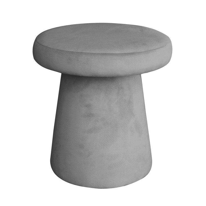 Solid + Manufactured Wood Accent Stool, Graphite