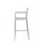 Ensemble de 2 tabourets d'extérieur avec cadre en aluminium antirouille 29,50 po d'extérieur, argent