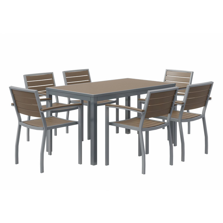 Eveleen Set 32" L Square Plastic/Acrylic Breakroom Table