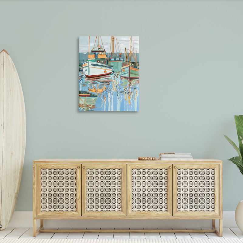 «Boat Harbor Reflections» par Melissa Wang, H 40 po x l 30 po