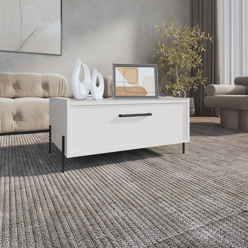 Table basse 15 po Shan, Blanc