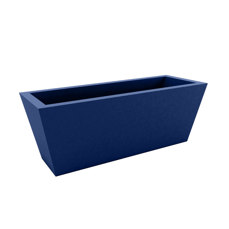 Conic Matt Polyethylene Planter Box, 15.75" H x 39.25" W x 15.75" D, Anthracite, No