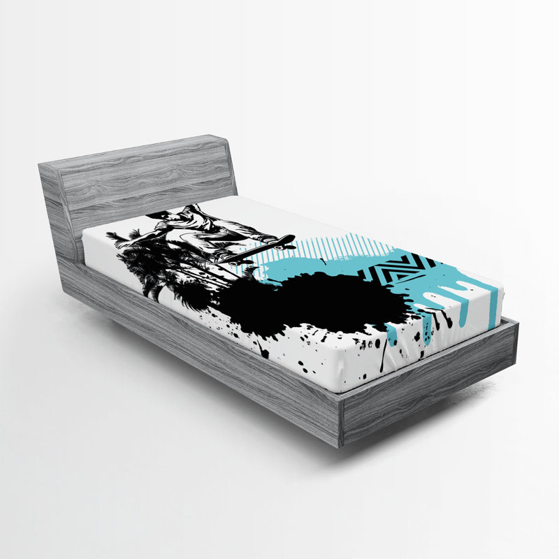 Ensemble de 2 draps-housse Ambesonne Grunge, Twin Fitted Sheet