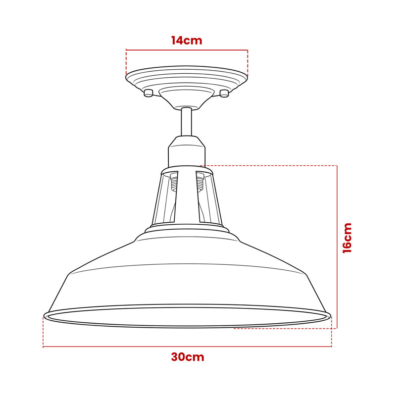 Lina Semi Flush Mount, Black, Blue
