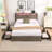 Bed Frame, Storage Headboard With Charging Station, Solid And Stable, Noise Free, No Box Spring Needed, Easy Assembly-870166183