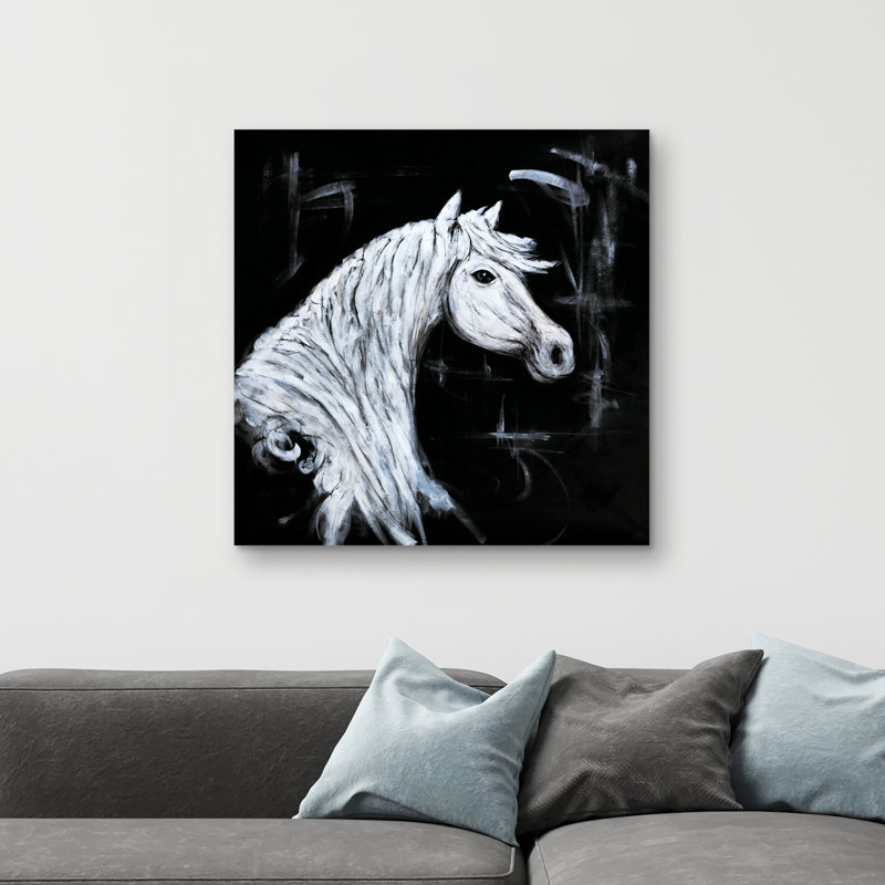 Horse profile view - 32"x32" art on canvas