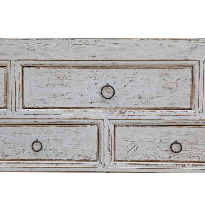 Capri Solid Wood Sideboard, White, 35"H x 98"W x 19.7"D