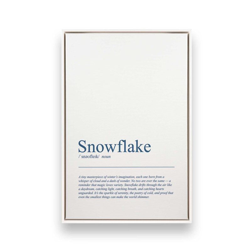 «The Wonders of Snowflakes», reproduction d'art sur toile, H 30,75 po x l 20,75 po, Blanc opaque