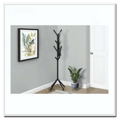 Coat Rack, Hall Tree, Free Standing, 8 Hooks