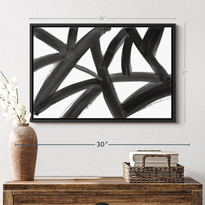 Abstract " Black Roads Abstract ", 17" H x 25" W