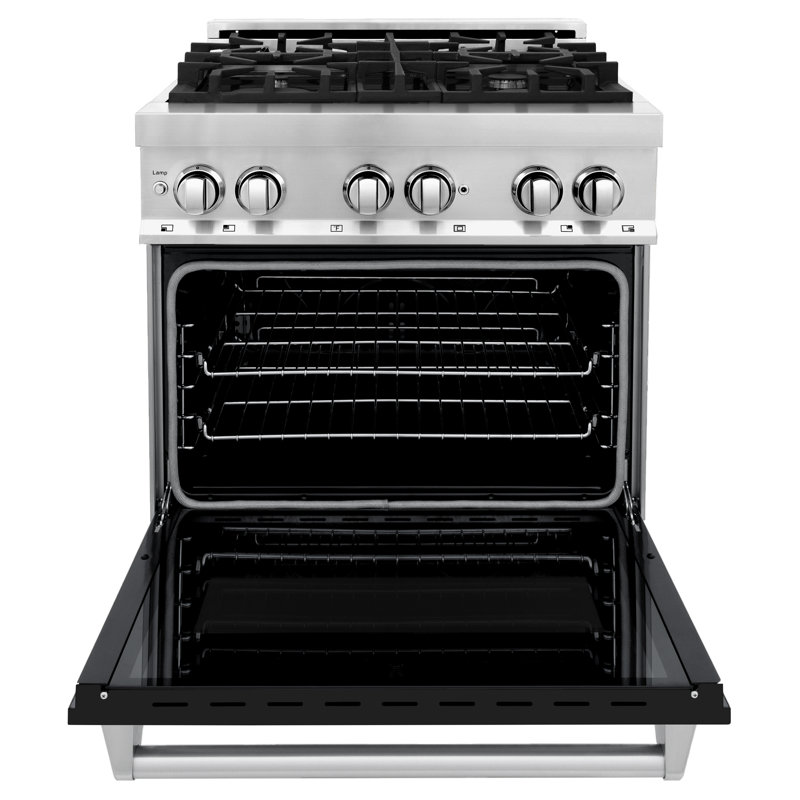 ZLINE 30" Legacy Dual Fuel Range, Black Matte Stainless Steel