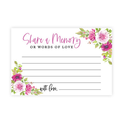Fuchsia Florals Share a Memory Cards