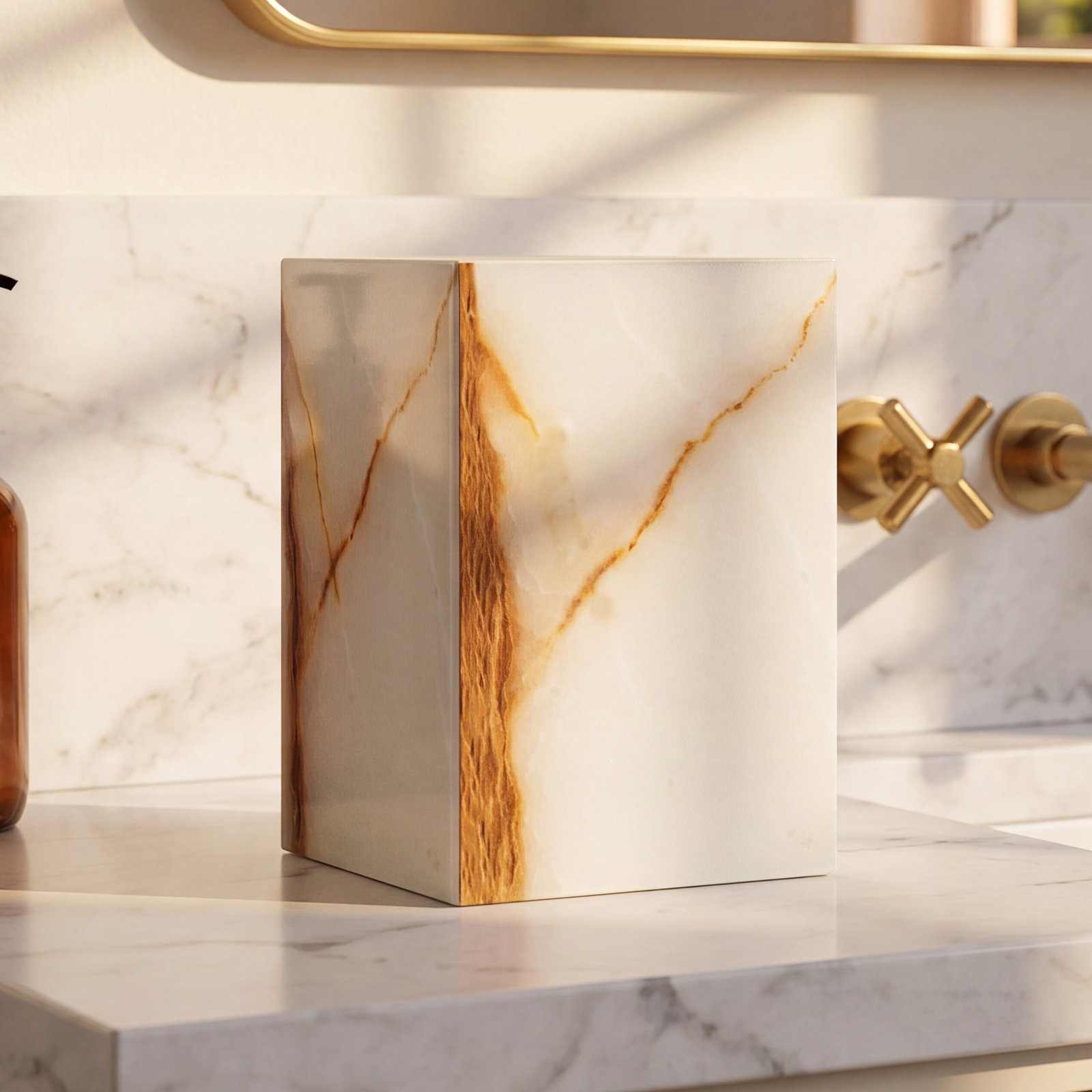 Graciela Marble Tumbler, Onyx Brown