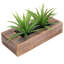 14cm Faux Onion Grass Grass in Solid Wood Planter-1073298280