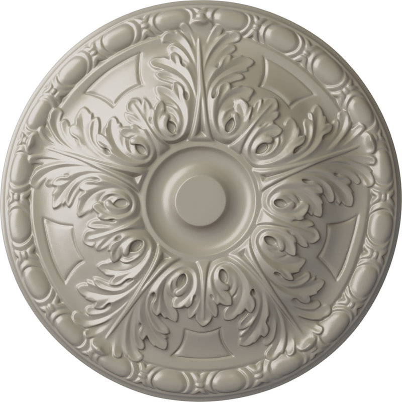 Médaillon de plafond H 15,75 po x l 15,75 po Granada, Blanc perle