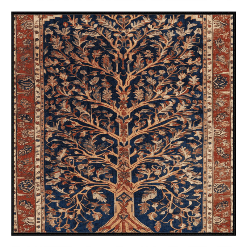 Machine Washable Persian Brown Area Rug, Square 7'