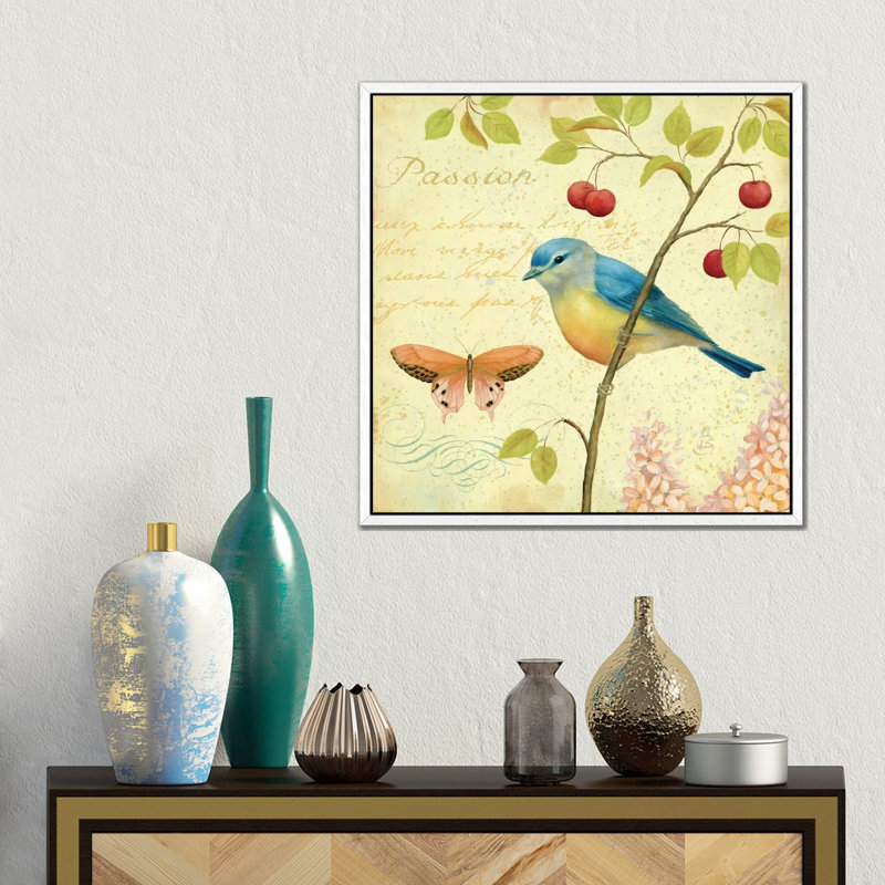 Garden Passion IV 1 Piece Wall Art on Canvas, 45.72 cm H x 45.72 cm W, White Floater Framed
